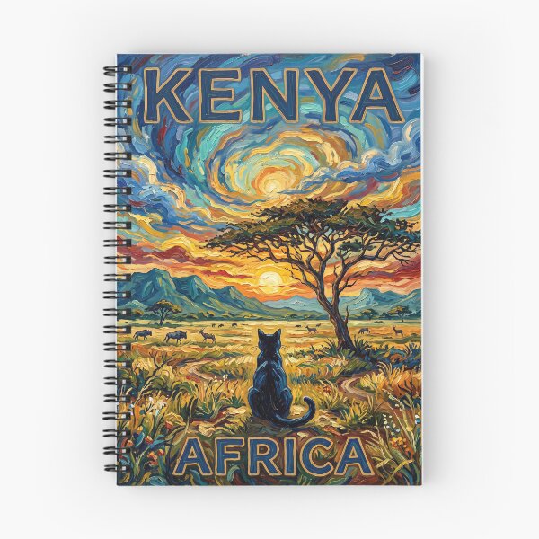 Item preview, Kenya Safari African Wildlife Travel Art designed and sold by dudelinart.