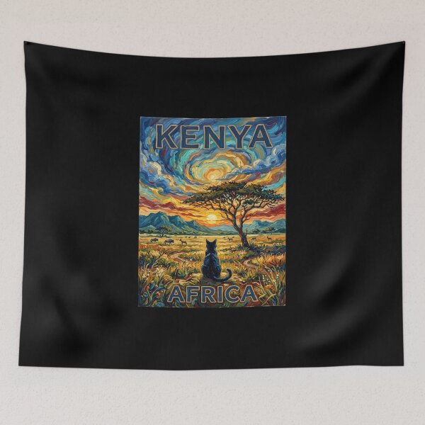 Item preview, Kenya Safari African Wildlife Travel Art designed and sold by dudelinart.