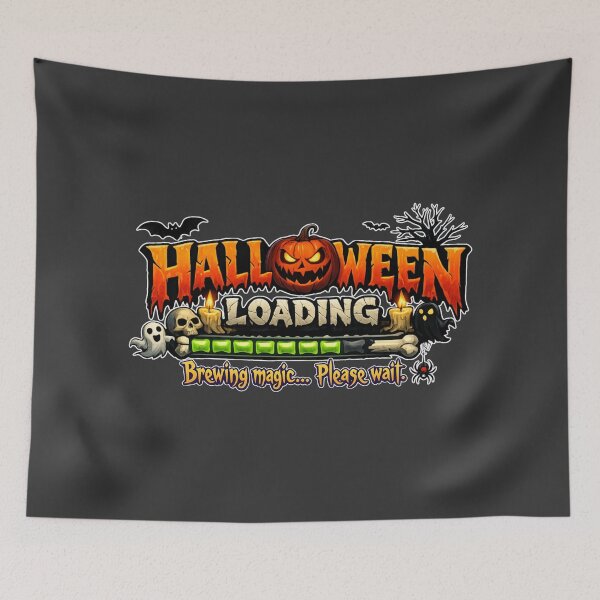 Item preview, Halloween Loading Brewing Magic Funny Spooky Gamer designed and sold by BreezifyDesignStudio.