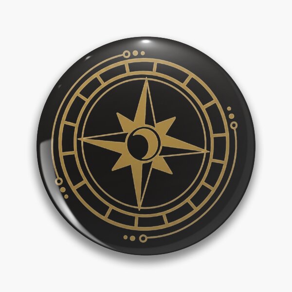 Item preview, Celestial Compass: Golden Alchemical Star & Moon Navigation Symbol designed and sold by 63Hotpeppers.