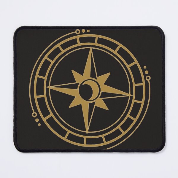 Item preview, Celestial Compass: Golden Alchemical Star & Moon Navigation Symbol designed and sold by 63Hotpeppers.