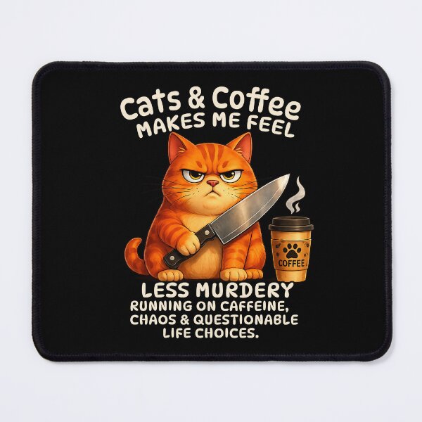 Item preview, Running On Caffeine Chaos and Questionable Life Choices Funny Grumpy Cat designed and sold by A-T-H.
