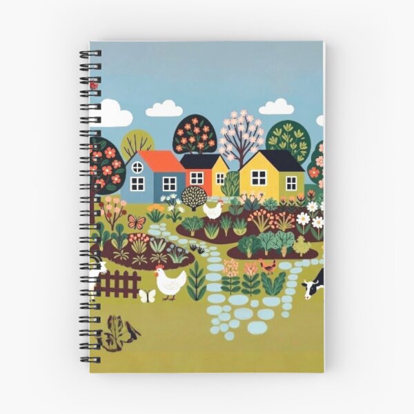Item preview, Cute Folk Art Farmhouse - Whimsical Country Farm Illustration designed and sold by Nexus Space.