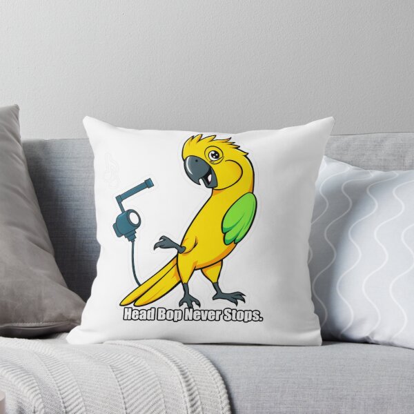 Aperçu de l'œuvre Parrot - Head Bop Never Stops - Funny Parrot Gift créée et vendue par pawdrops.