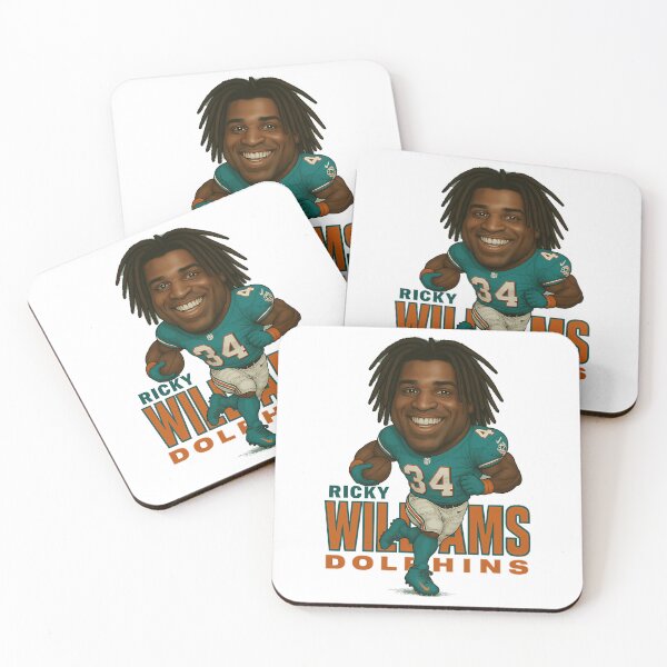 Item preview, Ricky Williams 34 Miami Dolphins Caricature Art  Retro Football Illustration designed and sold by zarinaks.