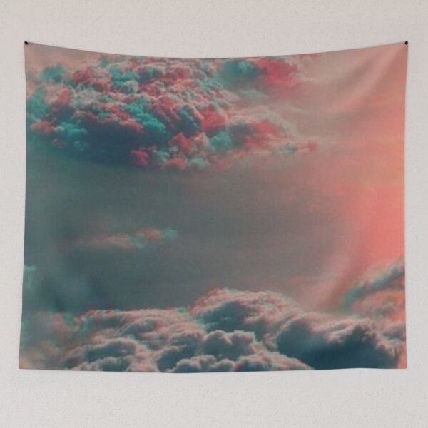 Item preview, Dreamy Pink and Teal Vaporwave Clouds - Aesthetic Lofi Sky designed and sold by LYAN-STORE.