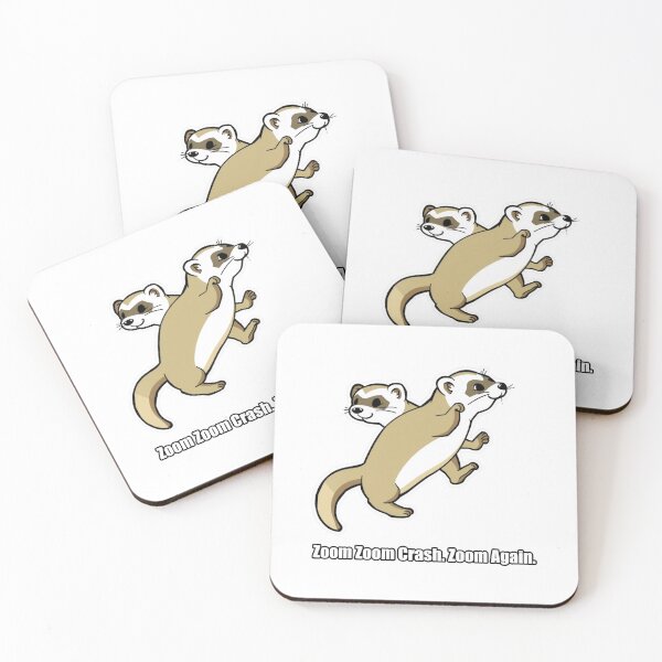 Item preview, Ferret - Zoom Zoom Crash Zoom Again - Funny Ferret Gift designed and sold by pawdrops.