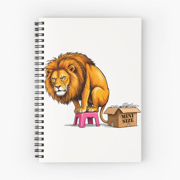 Item preview, If I Fits I Sits Lion - Funny Big Cat in a Small Box designed and sold by SoulPT.