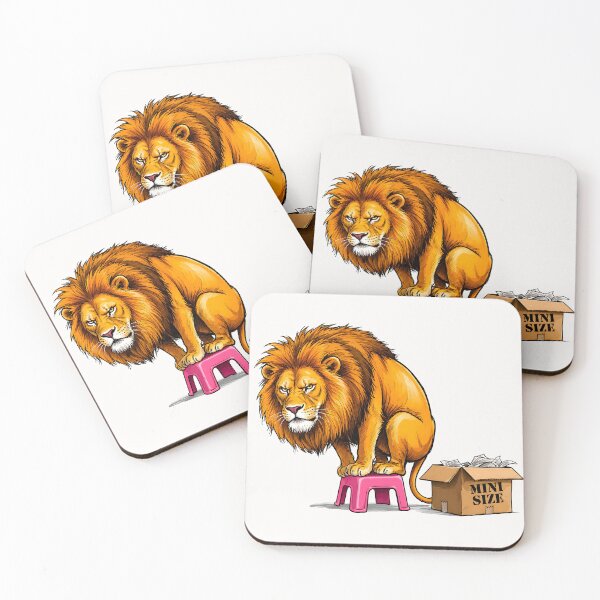 Item preview, If I Fits I Sits Lion - Funny Big Cat in a Small Box designed and sold by SoulPT.
