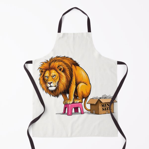 Item preview, If I Fits I Sits Lion - Funny Big Cat in a Small Box designed and sold by SoulPT.