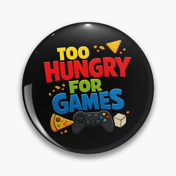 Item preview, Too Hungry For Games Funny Gamer Shirt Gaming Snack Lover Design designed and sold by TeeTimeTreasure.