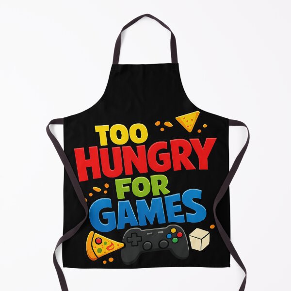 Item preview, Too Hungry For Games Funny Gamer Shirt Gaming Snack Lover Design designed and sold by TeeTimeTreasure.