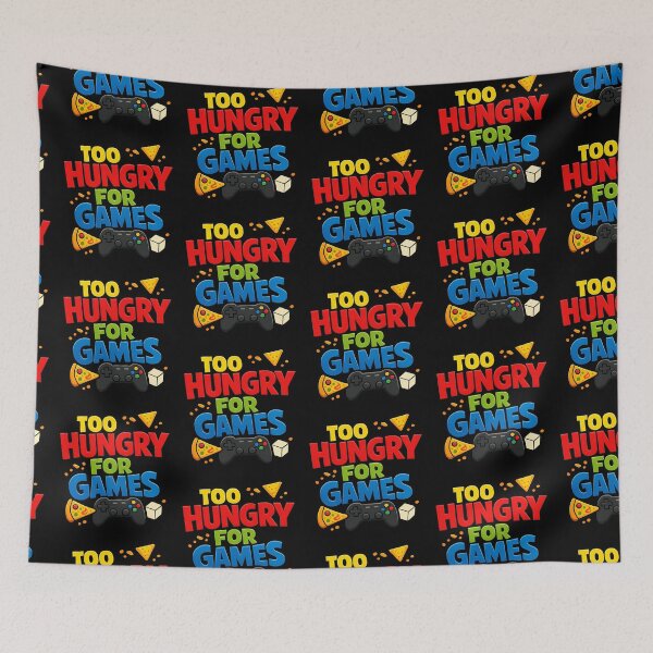 Item preview, Too Hungry For Games Funny Gamer Shirt Gaming Snack Lover Design designed and sold by TeeTimeTreasure.