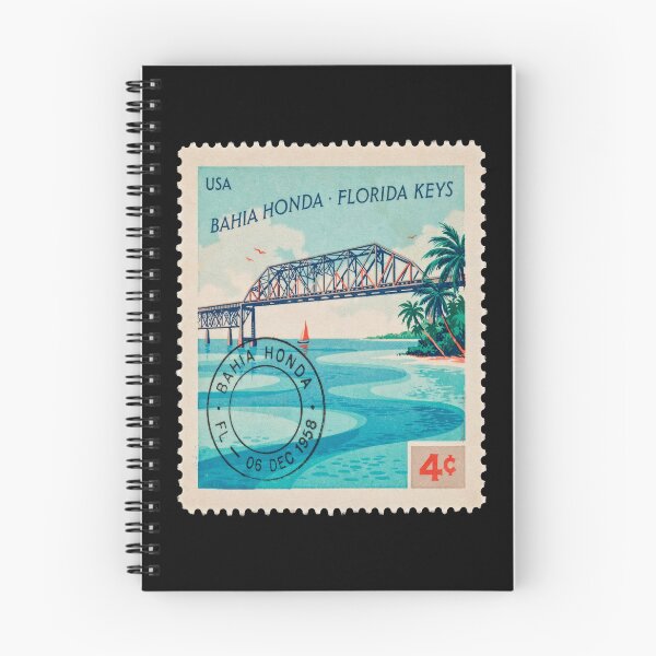 Item preview, Bahia Honda Florida Keys Bridge Postage Stamp Sticker designed and sold by stickercuffs.
