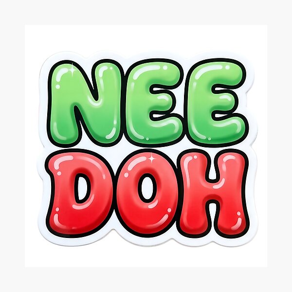 Item preview, Nee Doh Inspired Bubble Letter Sticker | Cute Glossy Typography | Kawaii Squishy Aesthetic designed and sold by Bhaskar Digital Art.