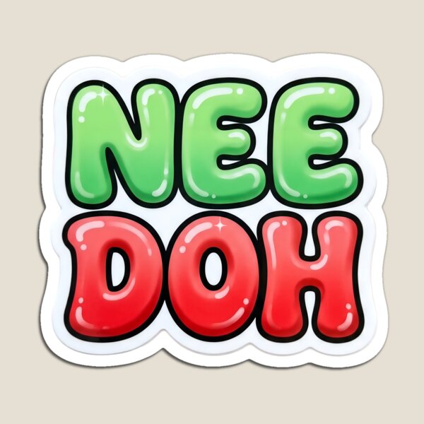 Item preview, Nee Doh Inspired Bubble Letter Sticker | Cute Glossy Typography | Kawaii Squishy Aesthetic designed and sold by Bhaskar Digital Art.