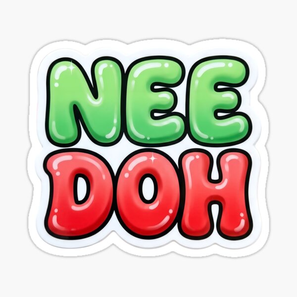 Item preview, Nee Doh Inspired Bubble Letter Sticker | Cute Glossy Typography | Kawaii Squishy Aesthetic designed and sold by Bhaskar Digital Art.