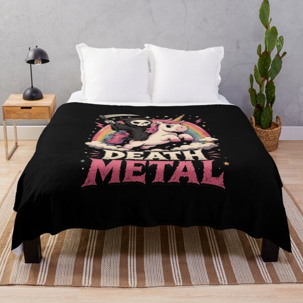 Item preview, Death Metal Unicorn and Grim Reaper designed and sold by Digital Dreamtales.