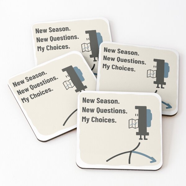 Item preview, New Season, New Questions, My Choices | Margin Character Art designed and sold by Unhurried Turn Studio.