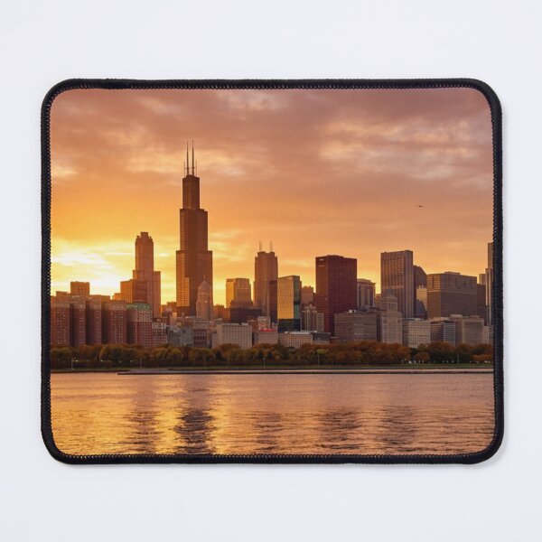 Item preview, Chicago City Skyline with Sunset water view designed and sold by WanderingLife.