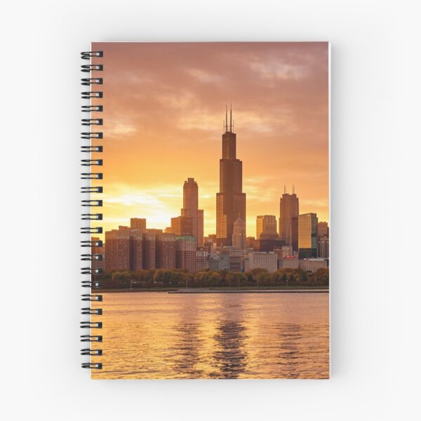 Item preview, Chicago City Skyline with Sunset water view designed and sold by WanderingLife.
