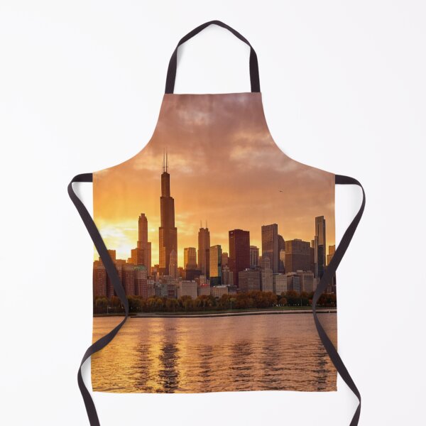 Item preview, Chicago City Skyline with Sunset water view designed and sold by WanderingLife.