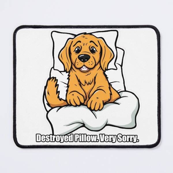 Item preview, Golden Retriever - Destroyed Pillow Very Sorry - Funny Dog Gift designed and sold by pawdrops.