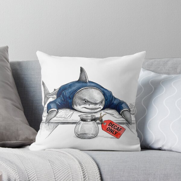 Item preview, Decaf Only Tired Office Shark - Funny Corporate Humor designed and sold by SoulPT.