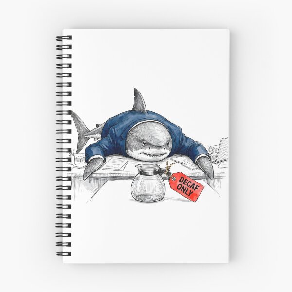 Item preview, Decaf Only Tired Office Shark - Funny Corporate Humor designed and sold by SoulPT.