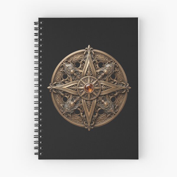 Item preview, Ancient Amber Relic: Ornate Bronze Celestial Talisman designed and sold by 63Hotpeppers.