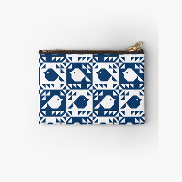 Item preview, Sparrows Quilt Blocks Navy Blue  designed and sold by Pinkdeer Designs.