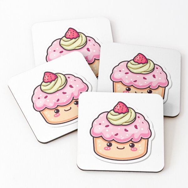 Item preview, Strawberry Frosted Cupcake Sticker – Pink Bakery Dessert Vinyl Decal for Laptop, Water Bottle & Journa designed and sold by Pandey14.