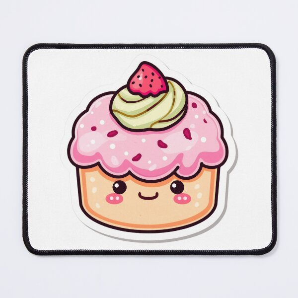 Item preview, Strawberry Frosted Cupcake Sticker – Pink Bakery Dessert Vinyl Decal for Laptop, Water Bottle & Journa designed and sold by Pandey14.