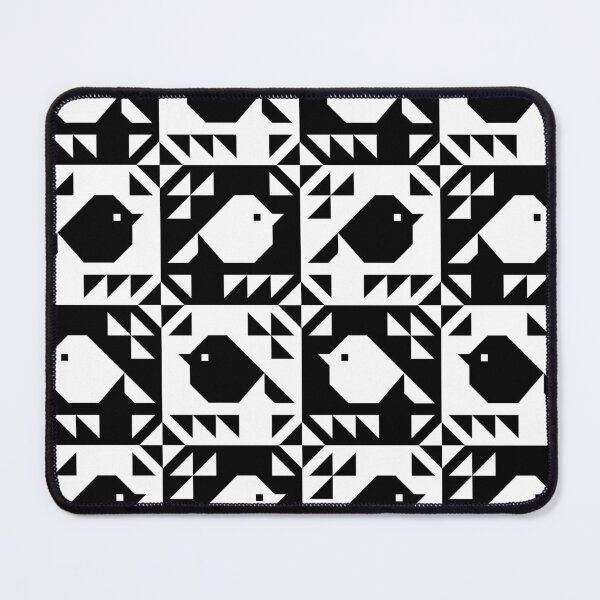 Item preview, Sparrows Quilt Blocks Black and White designed and sold by Pinkdeer Designs.