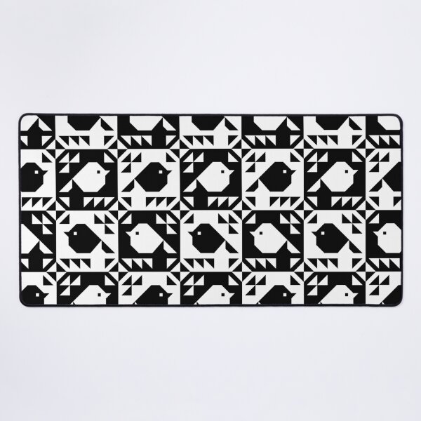 Item preview, Sparrows Quilt Blocks Black and White designed and sold by Pinkdeer Designs.