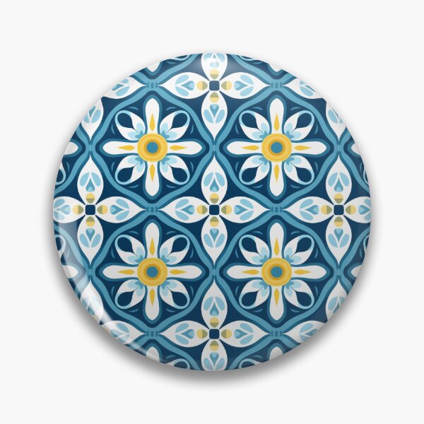 Item preview, Navy & White Flowing Floral Seamless Tile Pattern designed and sold by DigitaICraft.