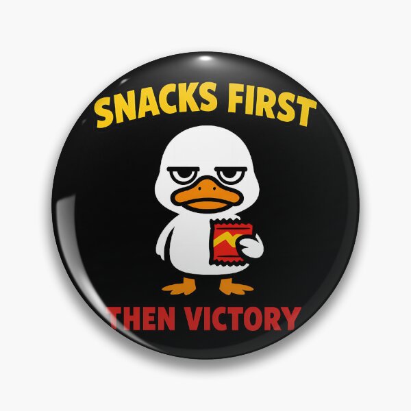 Item preview, Snacks First Then Victory Funny Gamer Duck Gaming Snack Design designed and sold by TeeTimeTreasure.