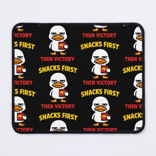 Item preview, Snacks First Then Victory Funny Gamer Duck Gaming Snack Design designed and sold by TeeTimeTreasure.