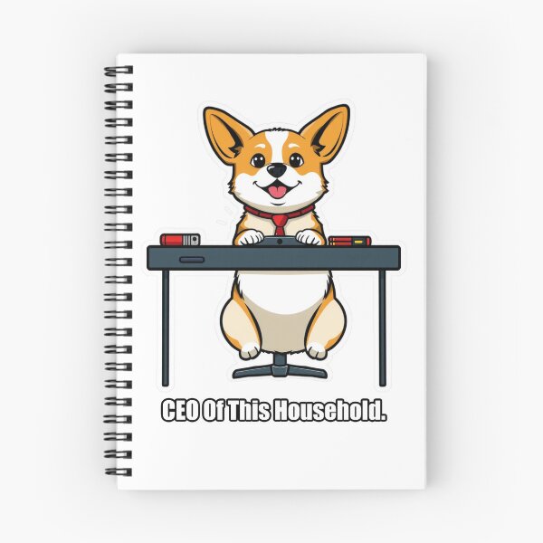 Aperçu de l'œuvre Corgi - CEO Of This Household - Funny Corgi Gift créée et vendue par pawdrops.