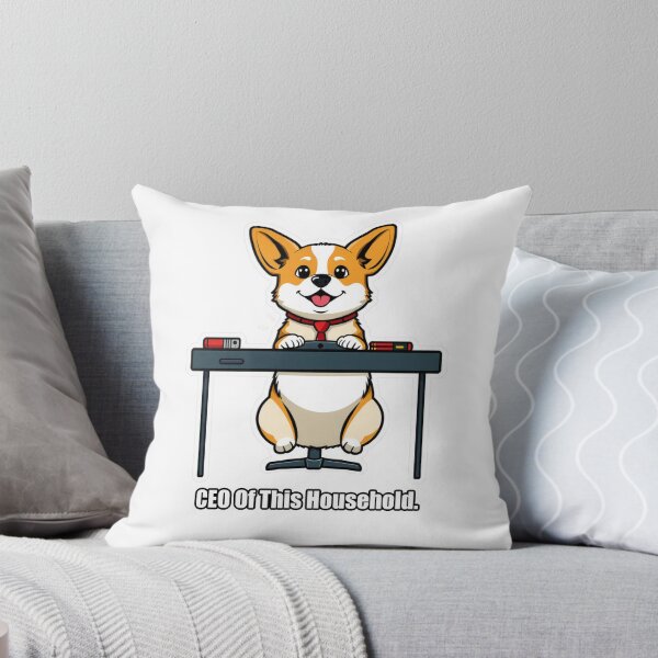 Aperçu de l'œuvre Corgi - CEO Of This Household - Funny Corgi Gift créée et vendue par pawdrops.
