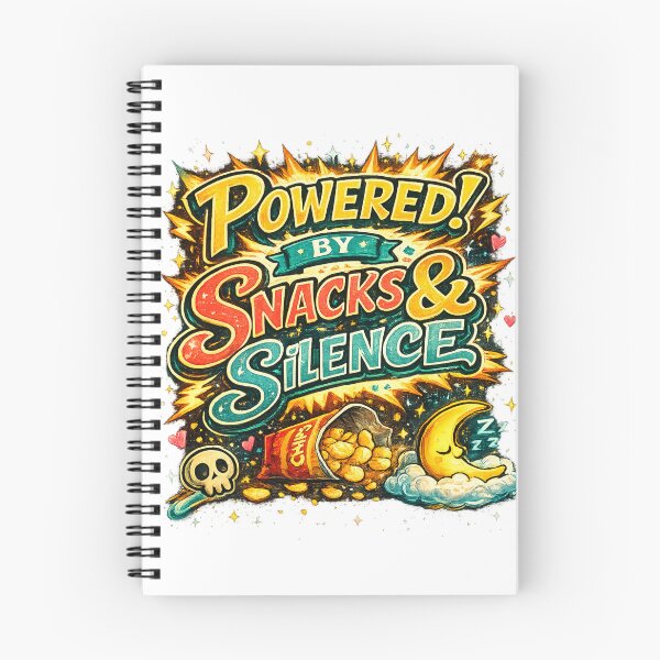Item preview, Powered by Snacks & Silence | Funny Introvert Retro Typography Design designed and sold by Karszul.