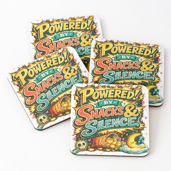 Item preview, Powered by Snacks & Silence | Funny Introvert Retro Typography Design designed and sold by Karszul.
