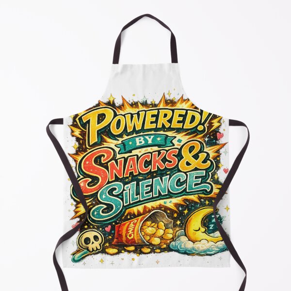 Item preview, Powered by Snacks & Silence | Funny Introvert Retro Typography Design designed and sold by Karszul.