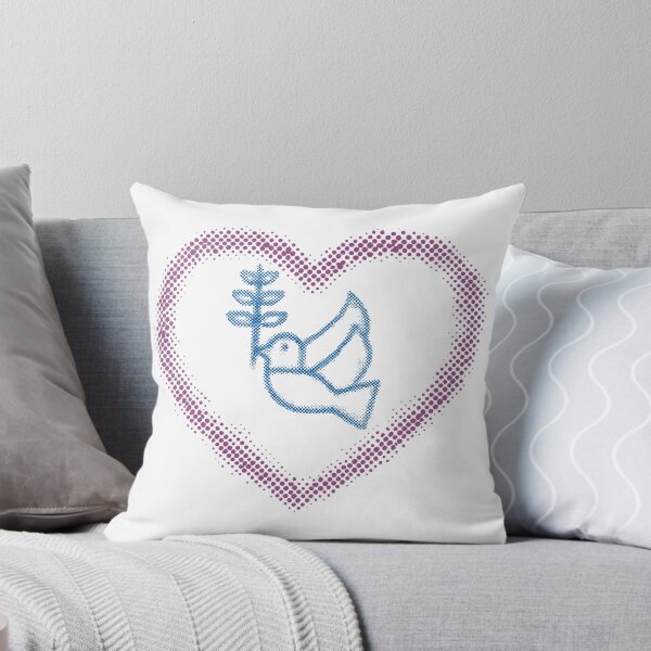 Item preview, Peace And Love Heart And Dove designed and sold by LivingRoomZoo.