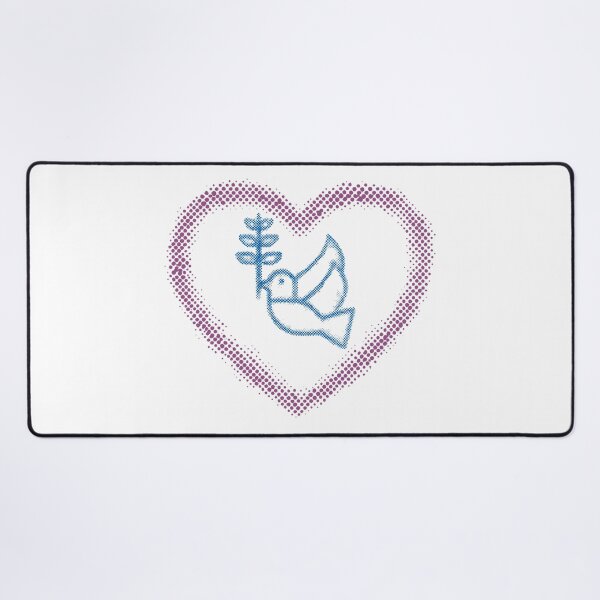 Item preview, Peace And Love Heart And Dove designed and sold by LivingRoomZoo.