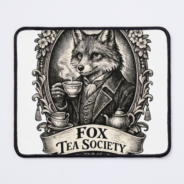 Item preview, Fox Tea Society Engraving designed and sold by TheRealTaria.
