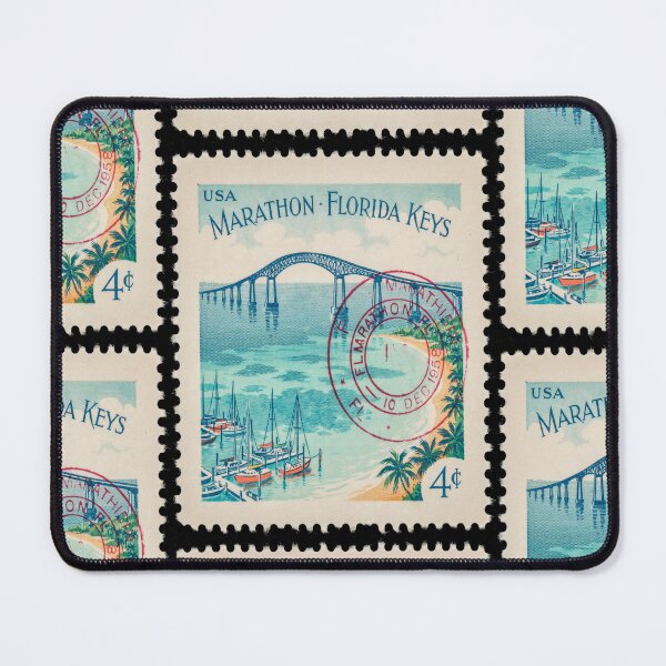 Item preview, Marathon Florida Keys Bridge Postage Stamp Sticker designed and sold by stickercuffs.