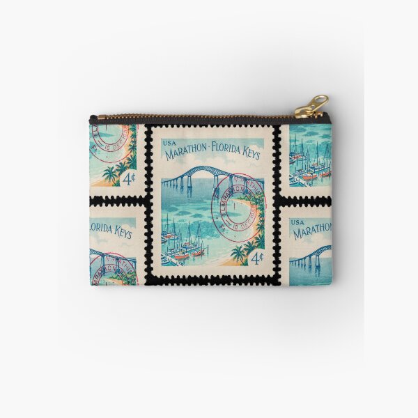 Item preview, Marathon Florida Keys Bridge Postage Stamp Sticker designed and sold by stickercuffs.