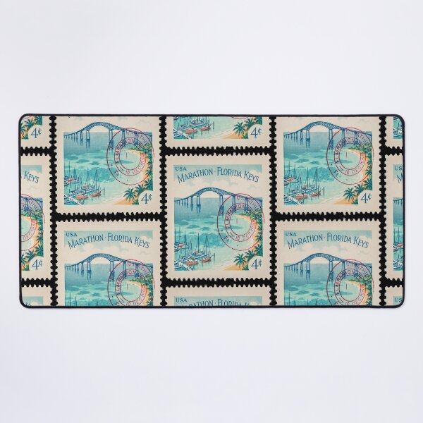 Item preview, Marathon Florida Keys Bridge Postage Stamp Sticker designed and sold by stickercuffs.
