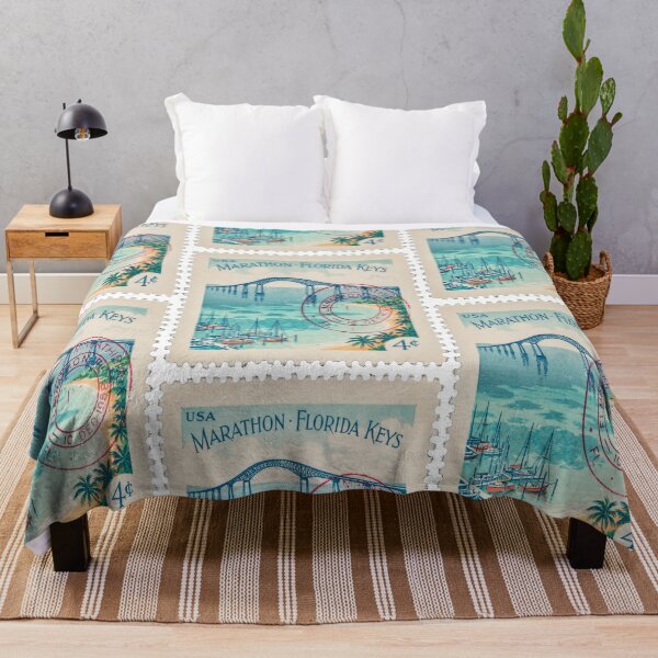 Item preview, Marathon Florida Keys Bridge Postage Stamp Sticker designed and sold by stickercuffs.